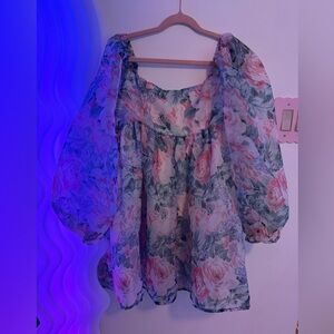 Selkie Inspired Dress Floral